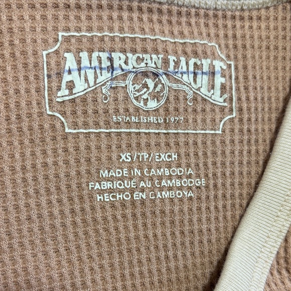 American Eagle Outfitters Tan Waffle Knit - Picture 3 of 4